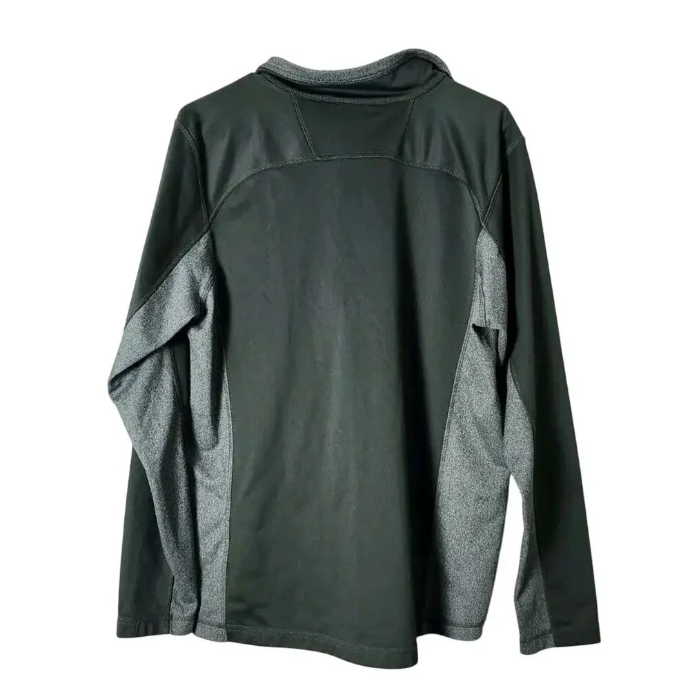 The‎ North Face Sweater Size Medium 1/4 Zip Mock Neck Long Sleeve Green